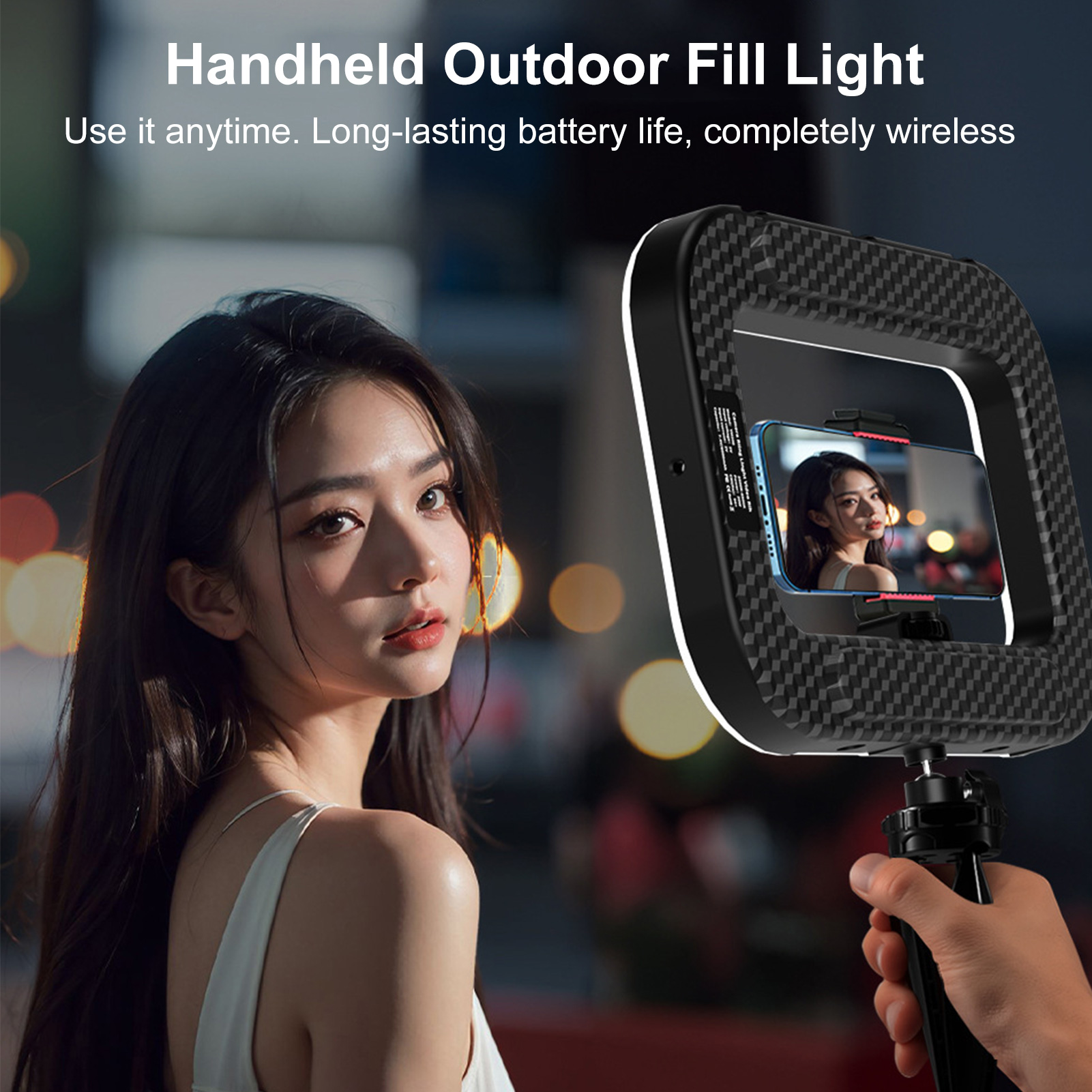 Photography Lighting Handheld - Şarj Edilebilir Cep Telefonu Işığı, Video
